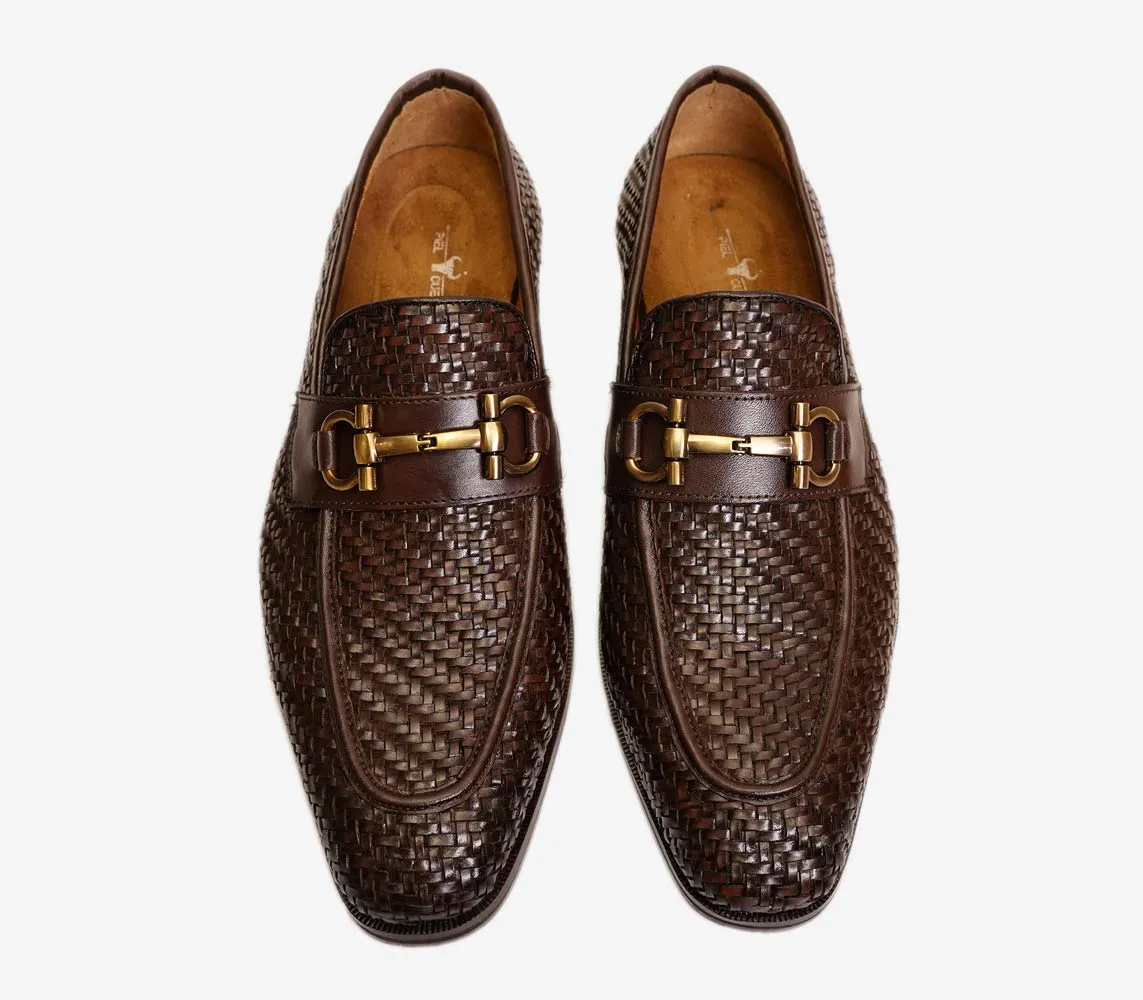 Elegant Men's Handmade Leather Loafers by Piel Cuero