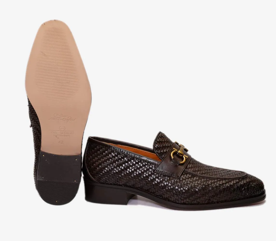 Elegant Men's Handmade Leather Loafers by Piel Cuero