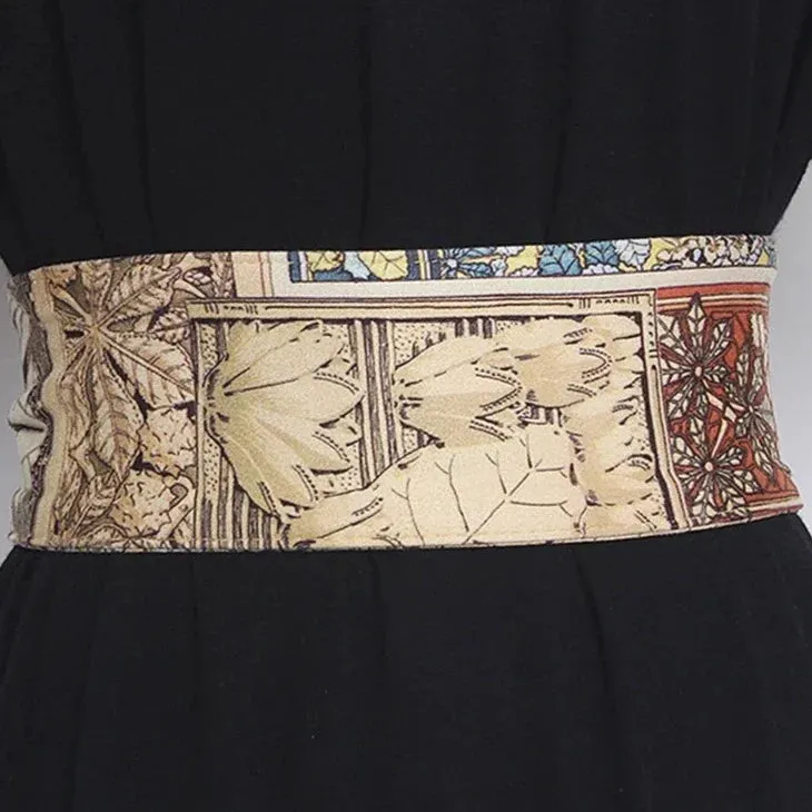 Elegant Vintage Print Cummerbunds Sash Belt