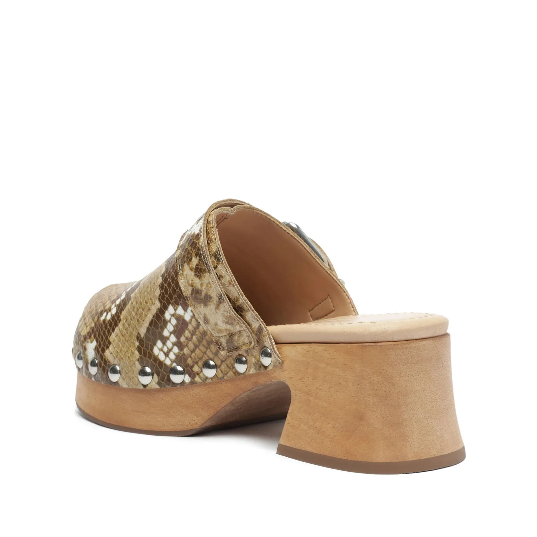 Ever Snake-Embossed Leather Flat