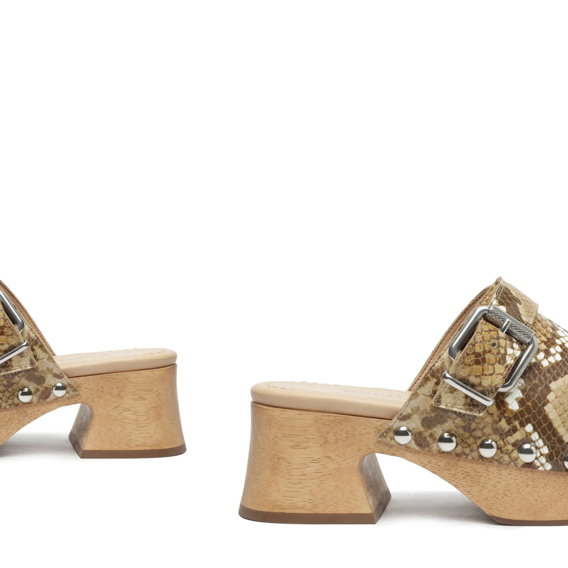 Ever Snake-Embossed Leather Flat
