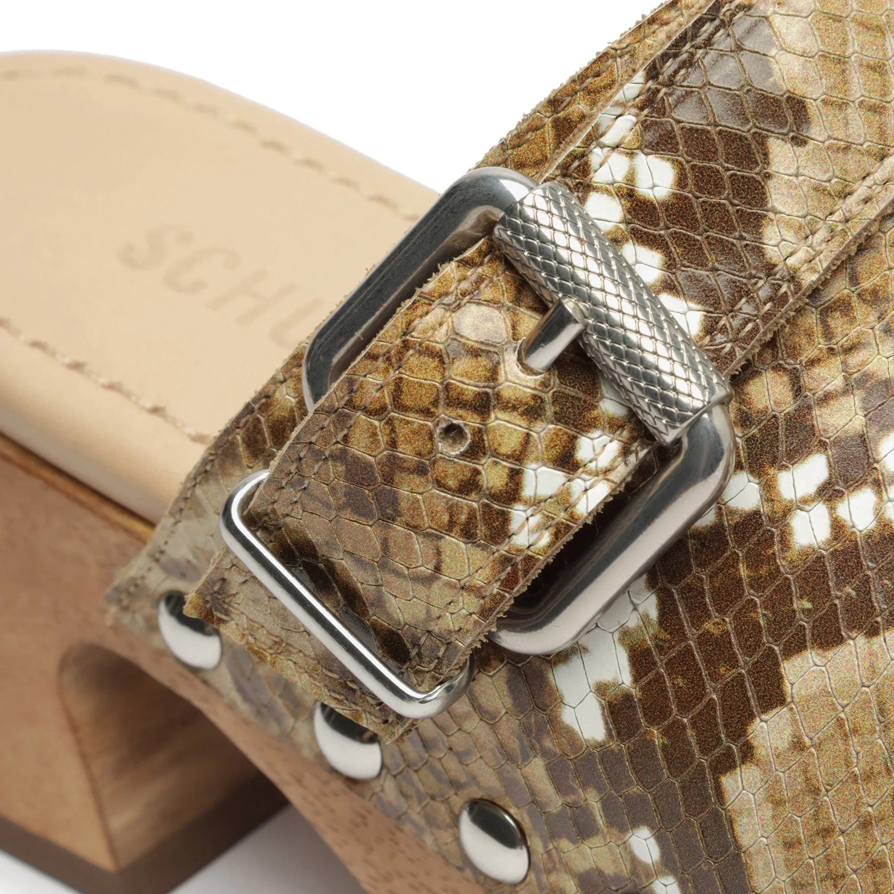 Ever Snake-Embossed Leather Flat