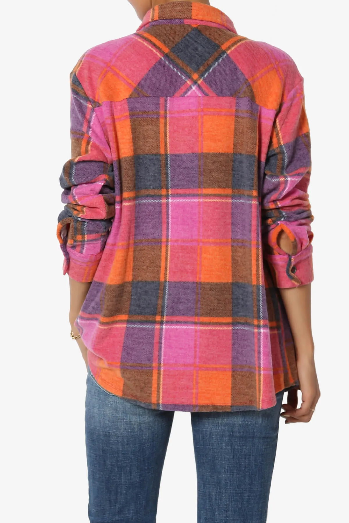 Everlie Soft Fleece Plaid Button Up Shirt