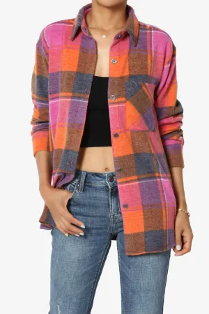 Everlie Soft Fleece Plaid Button Up Shirt