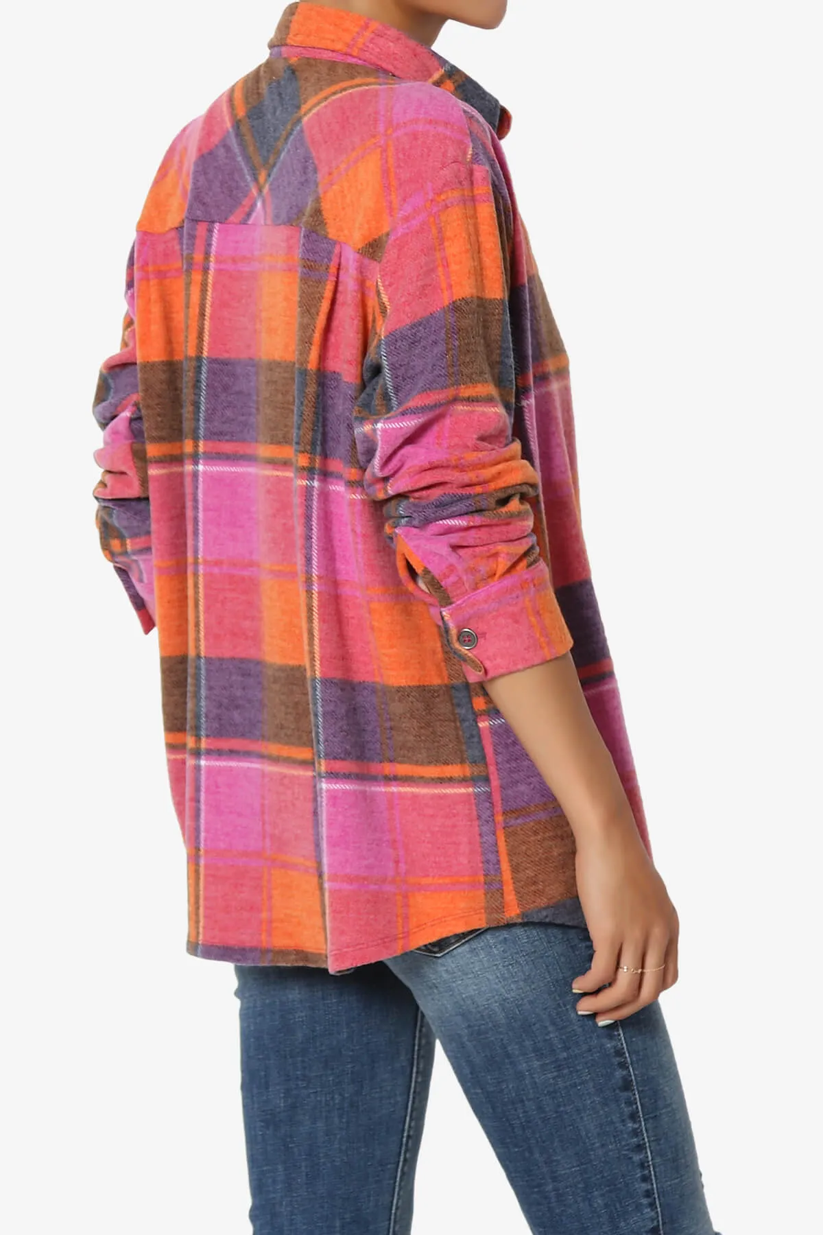 Everlie Soft Fleece Plaid Button Up Shirt