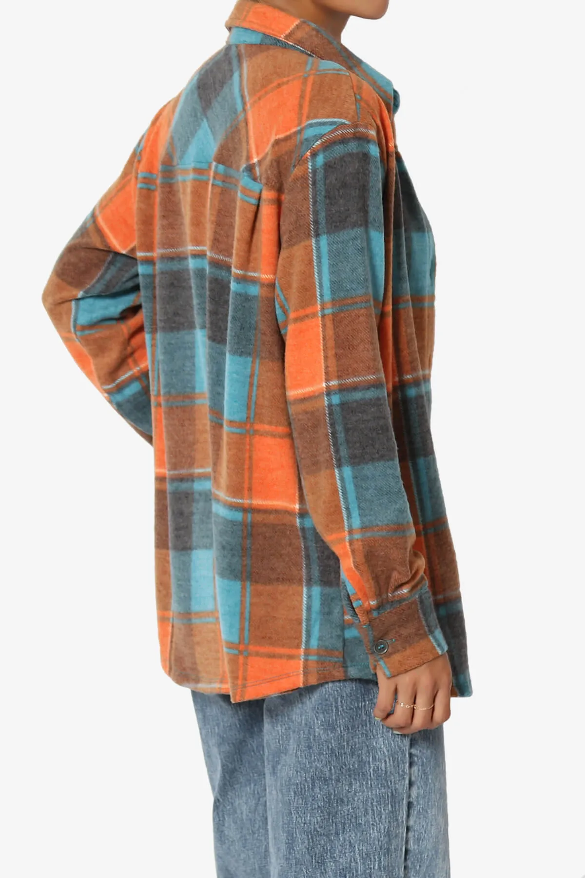 Everlie Soft Fleece Plaid Button Up Shirt