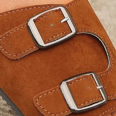EVIE Metal Buckle Open Toe Sandals