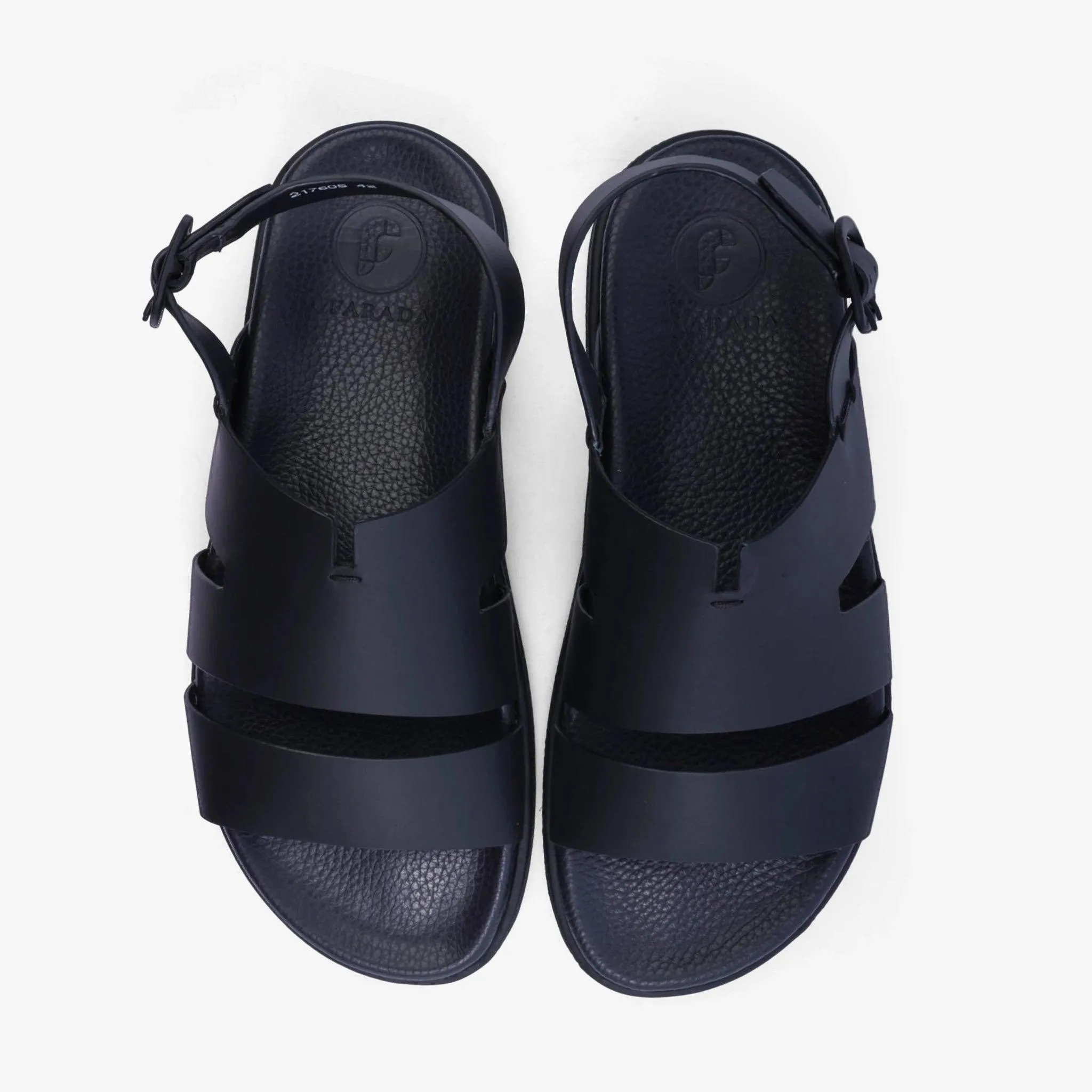FARADA CLASSIC MATTE ARABIC SANDALS WITH BACK STRIP BLACK