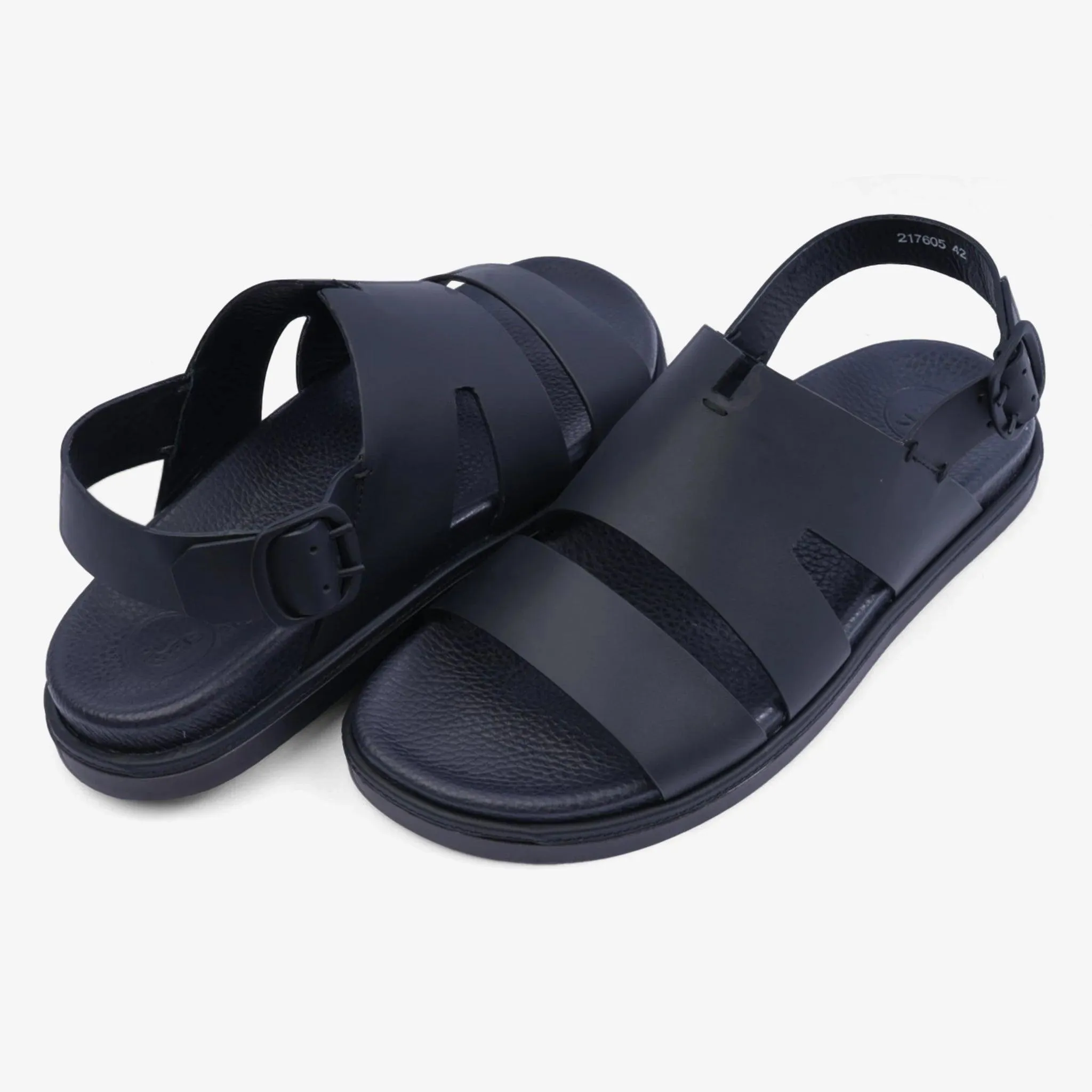 FARADA CLASSIC MATTE ARABIC SANDALS WITH BACK STRIP BLACK