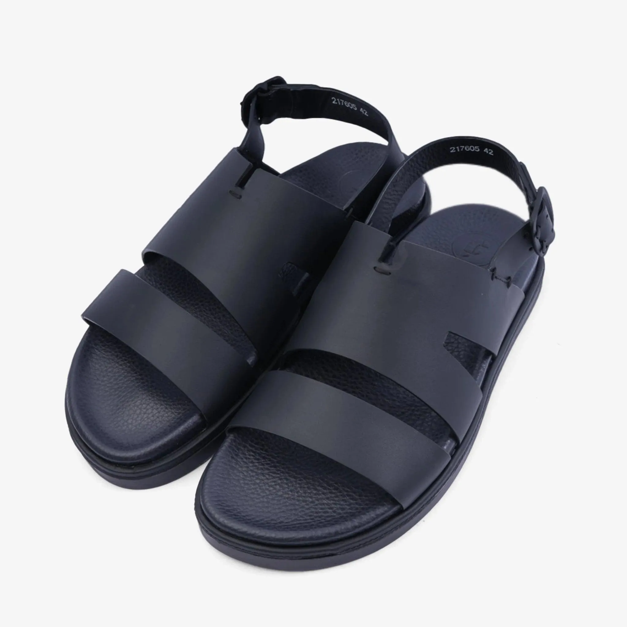 FARADA CLASSIC MATTE ARABIC SANDALS WITH BACK STRIP BLACK