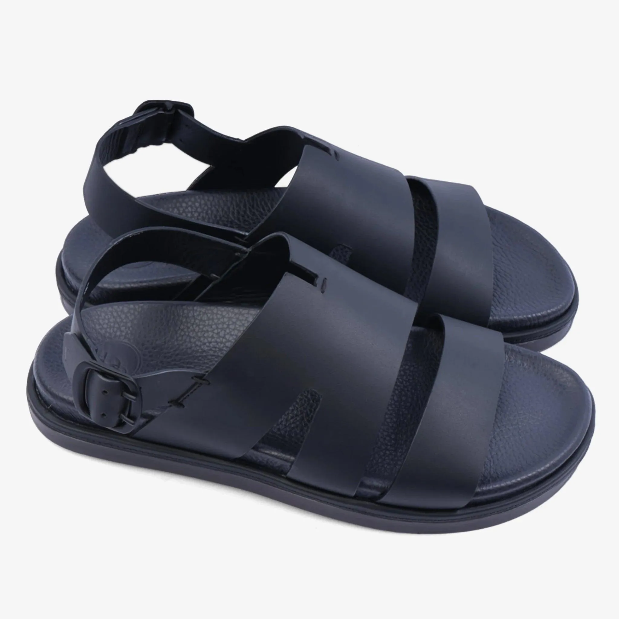 FARADA CLASSIC MATTE ARABIC SANDALS WITH BACK STRIP BLACK