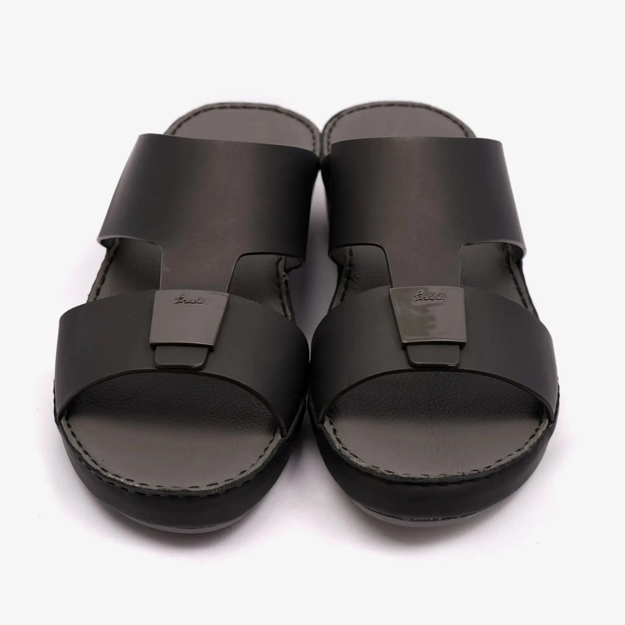 FARADA CLASSIC MATTE MODERN LEATHER MEN SANDALS PIOMBO