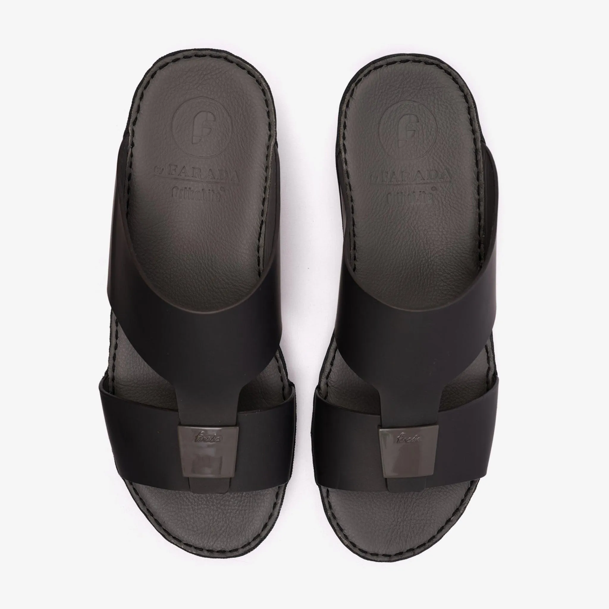 FARADA CLASSIC MATTE MODERN LEATHER MEN SANDALS PIOMBO