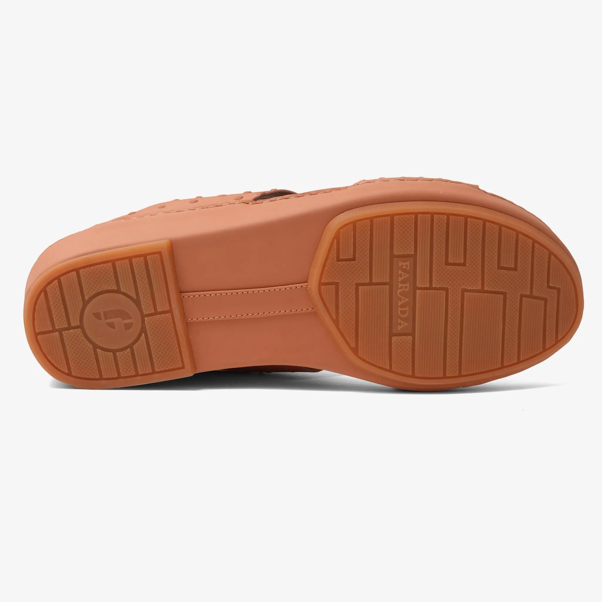 FARADA SIGNATURE OSTRICH LEATHER SANDALS TERRACOTA