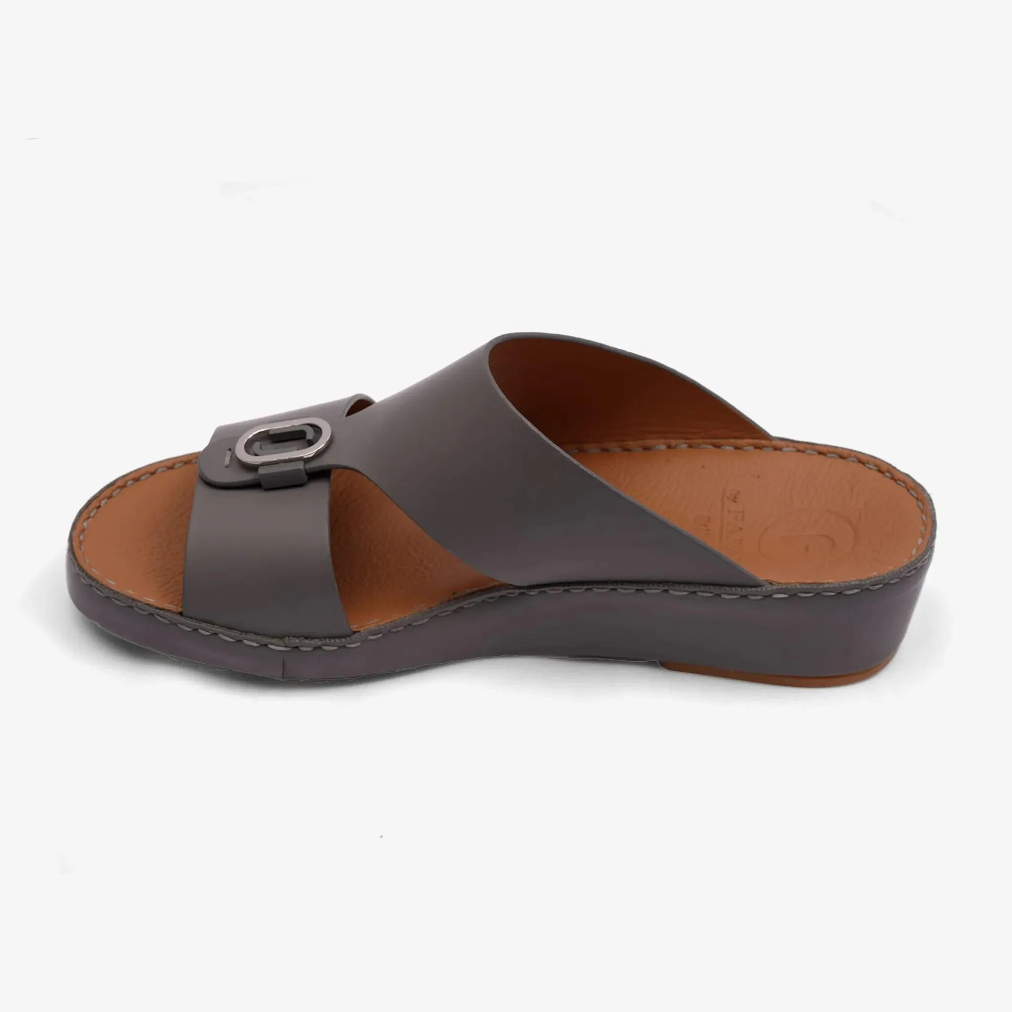 FARADA TIMELESS UNLINED HAMMERED ARABIC SANDALS SCHIST