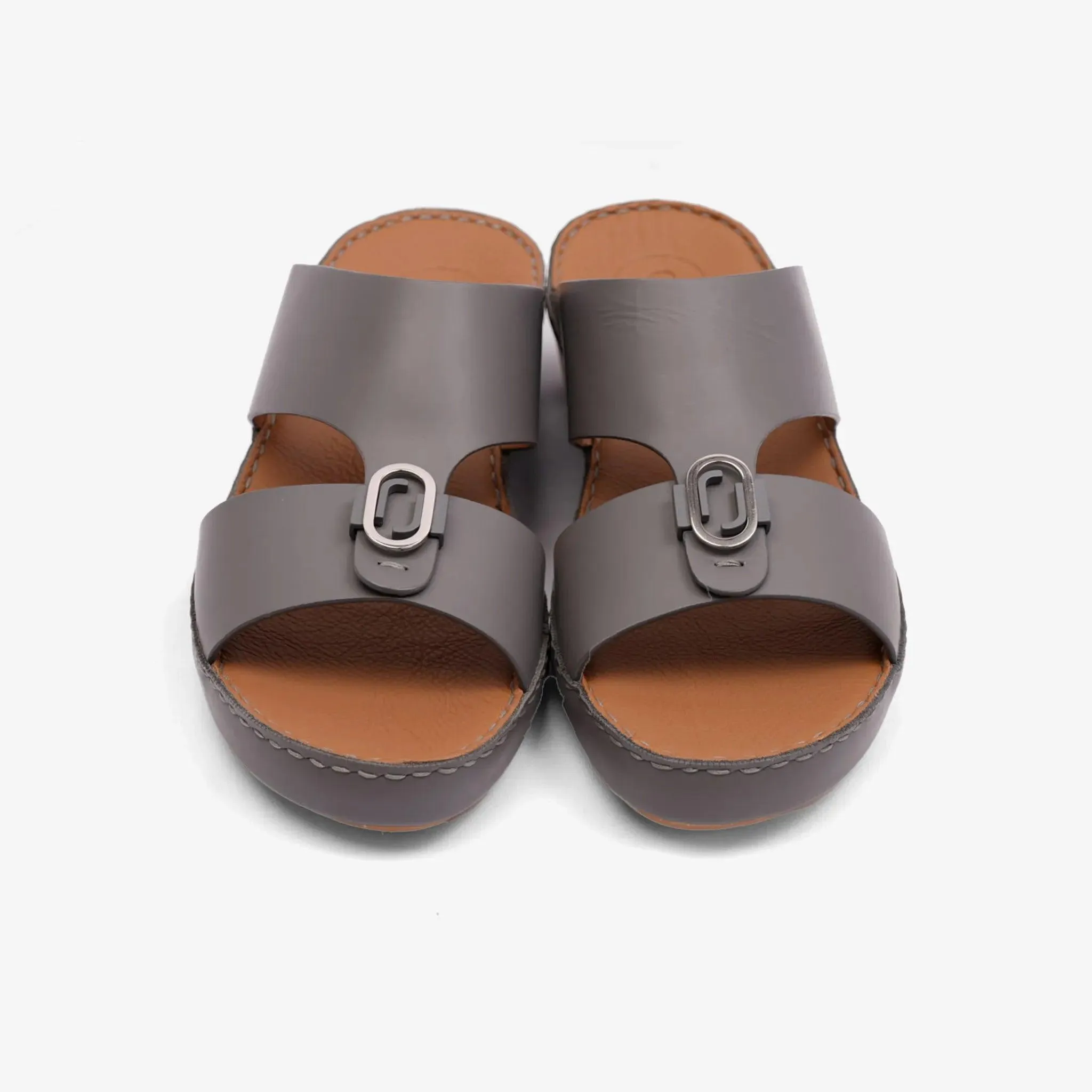 FARADA TIMELESS UNLINED HAMMERED ARABIC SANDALS SCHIST