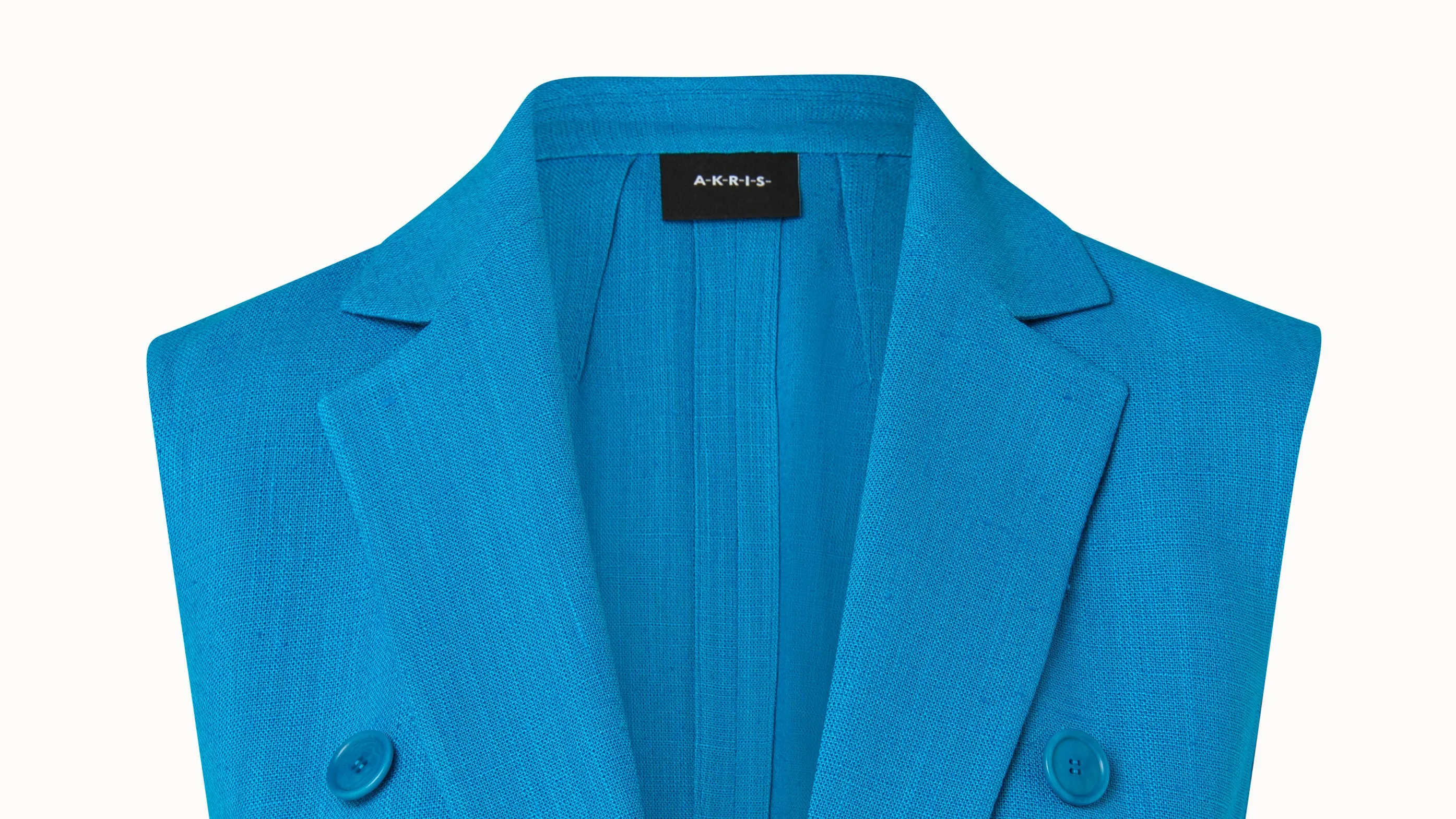 Faux-Breasted Linen Wool Double-Face Gilet