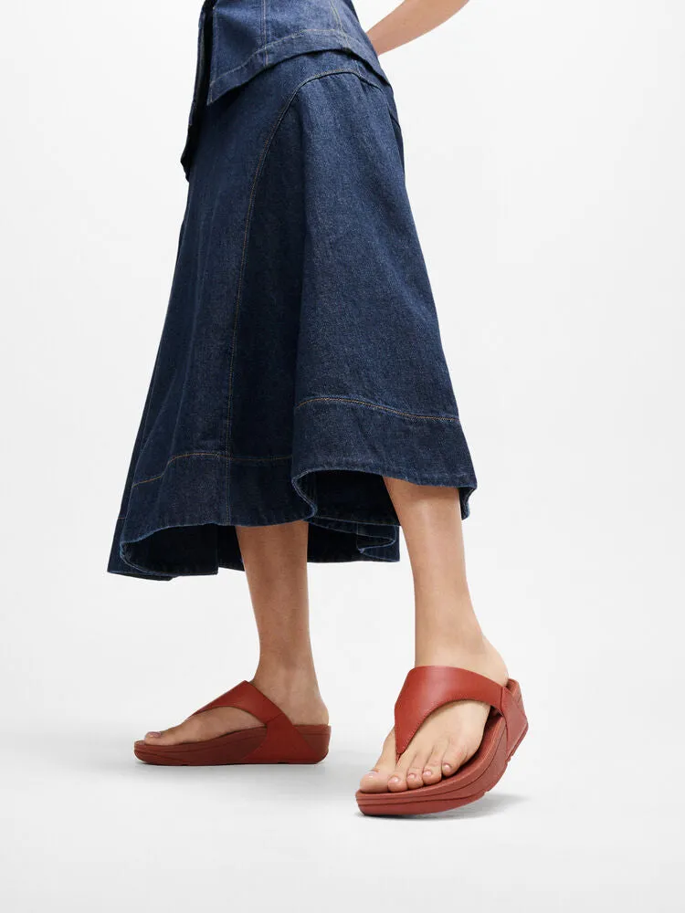 FitFlop Lulu Leather Sandals - Terracotta
