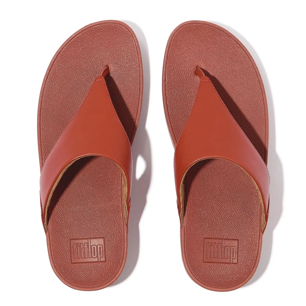 FitFlop Lulu Leather Sandals - Terracotta