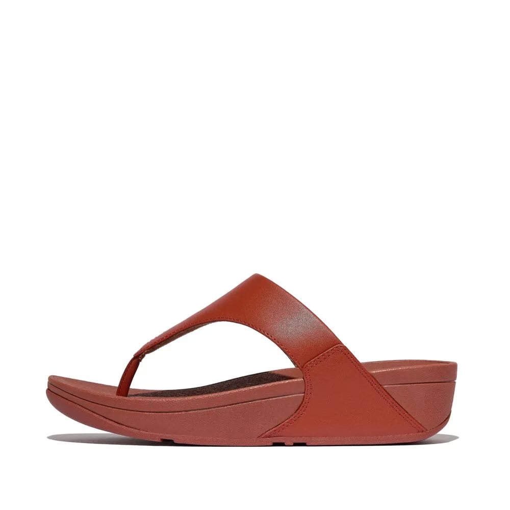 FitFlop Lulu Leather Sandals - Terracotta