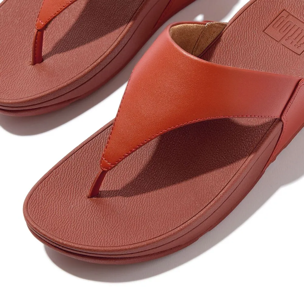 FitFlop Lulu Leather Sandals - Terracotta