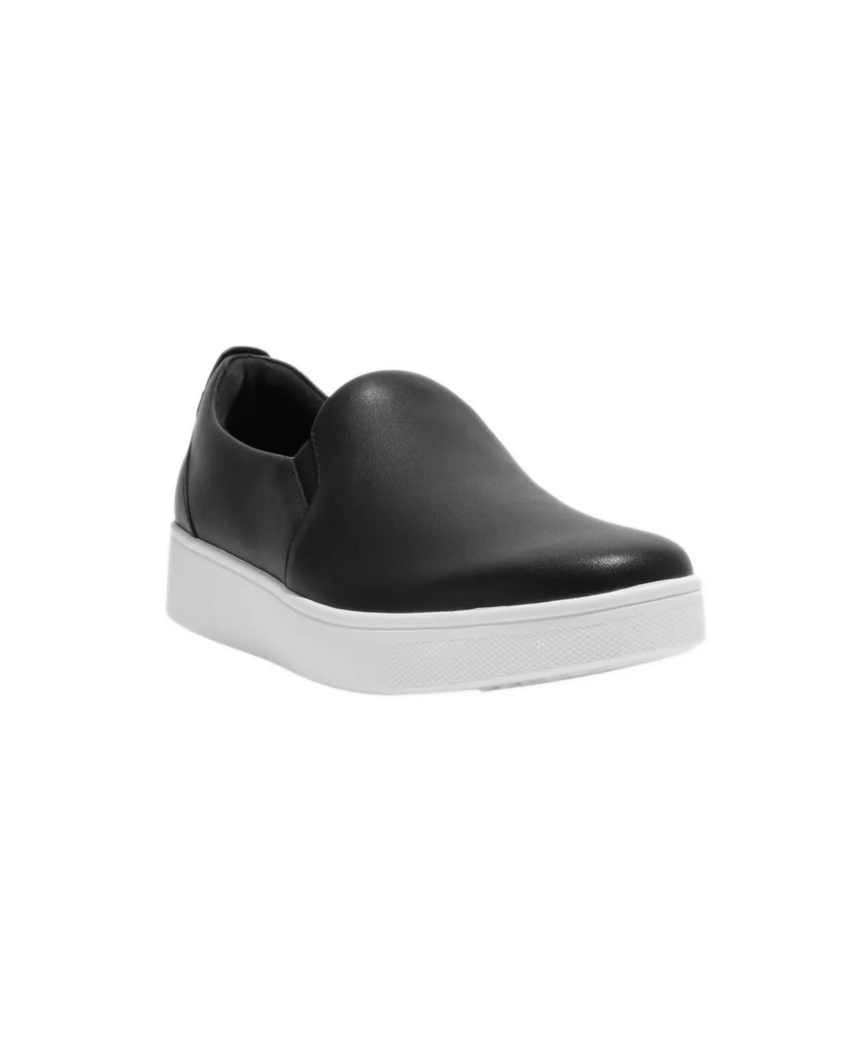 Fitflop Rally Leather Slip-On Skate Sneakers Black