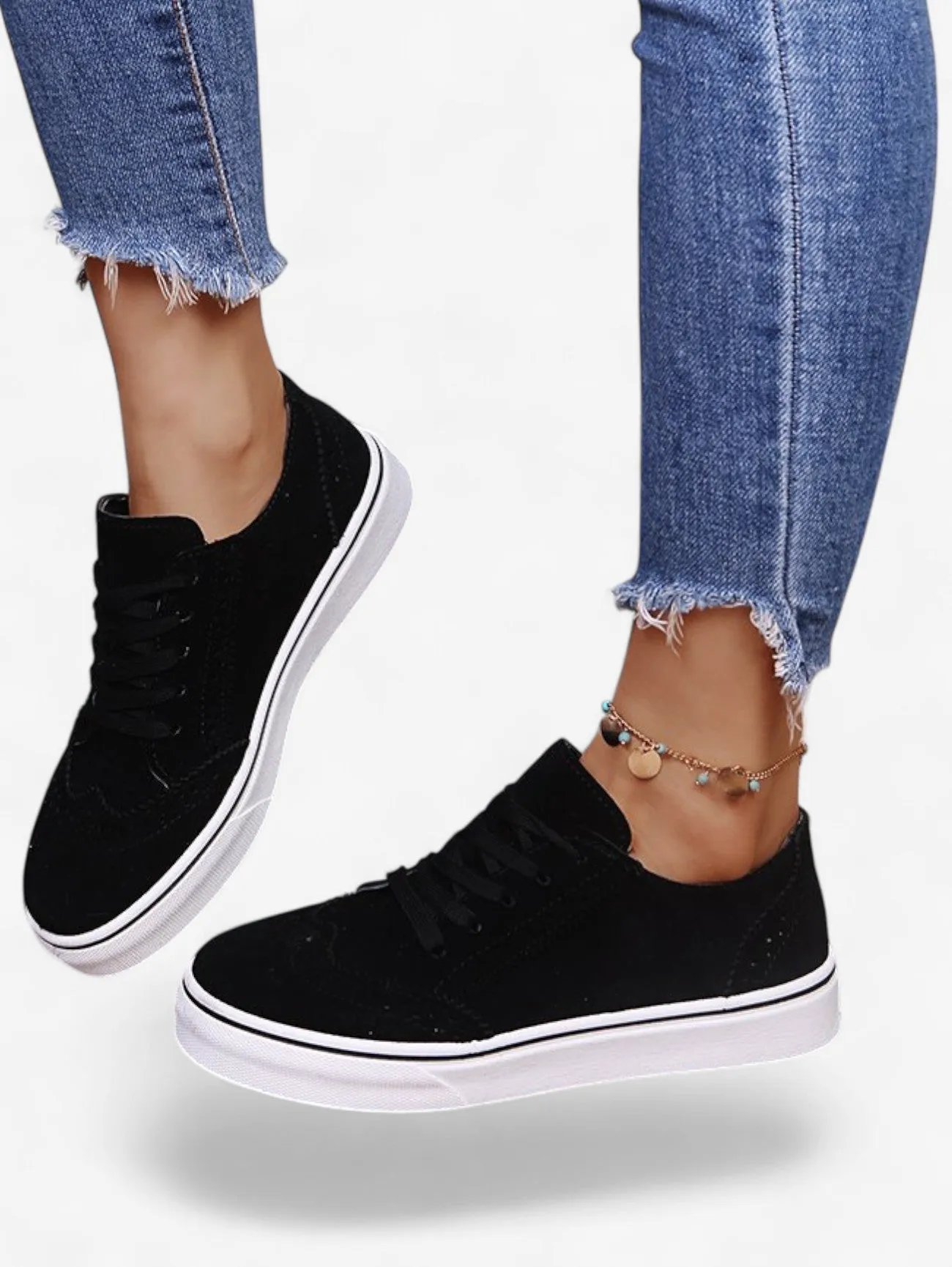 Foxes | Women’s Lightweight Casual Lace Up Perforated Sneakers