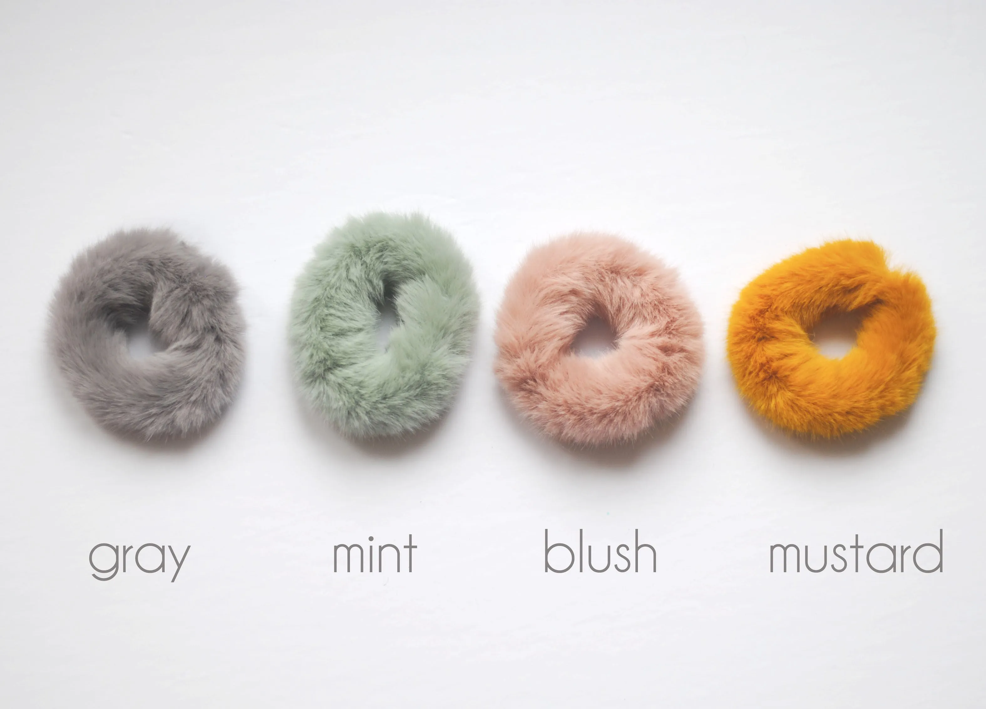 Fuzzy Scrunchies 8 Colors