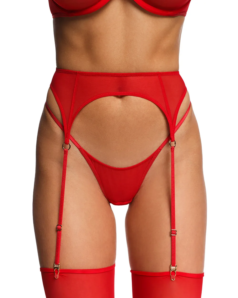 Garter Belt "Noemi" Red