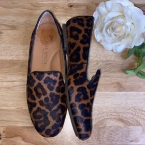 Gentle Souls by Kenneth Cole Eugene Leopard Print Calf Hair Flats-6.5