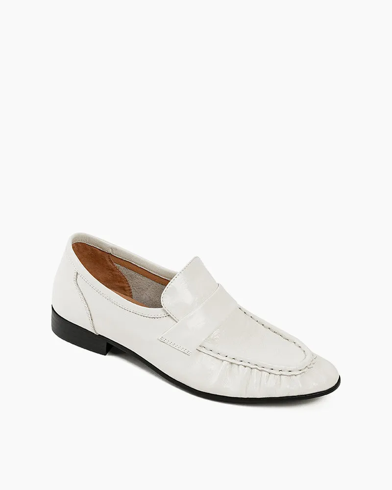 Genuine Leather Vintage Elegant French Loafers