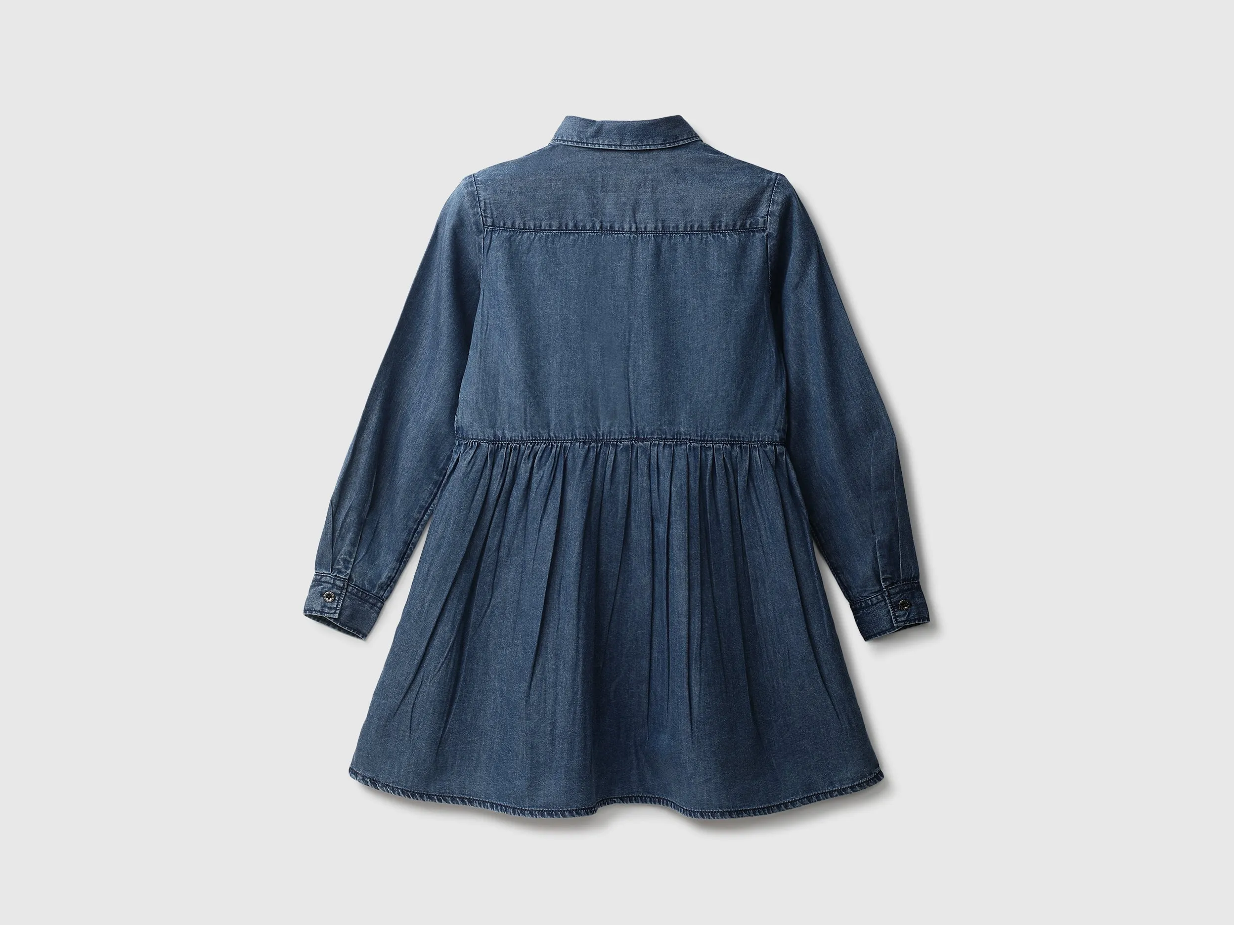 Girls Embroidery Spread Collar Dress