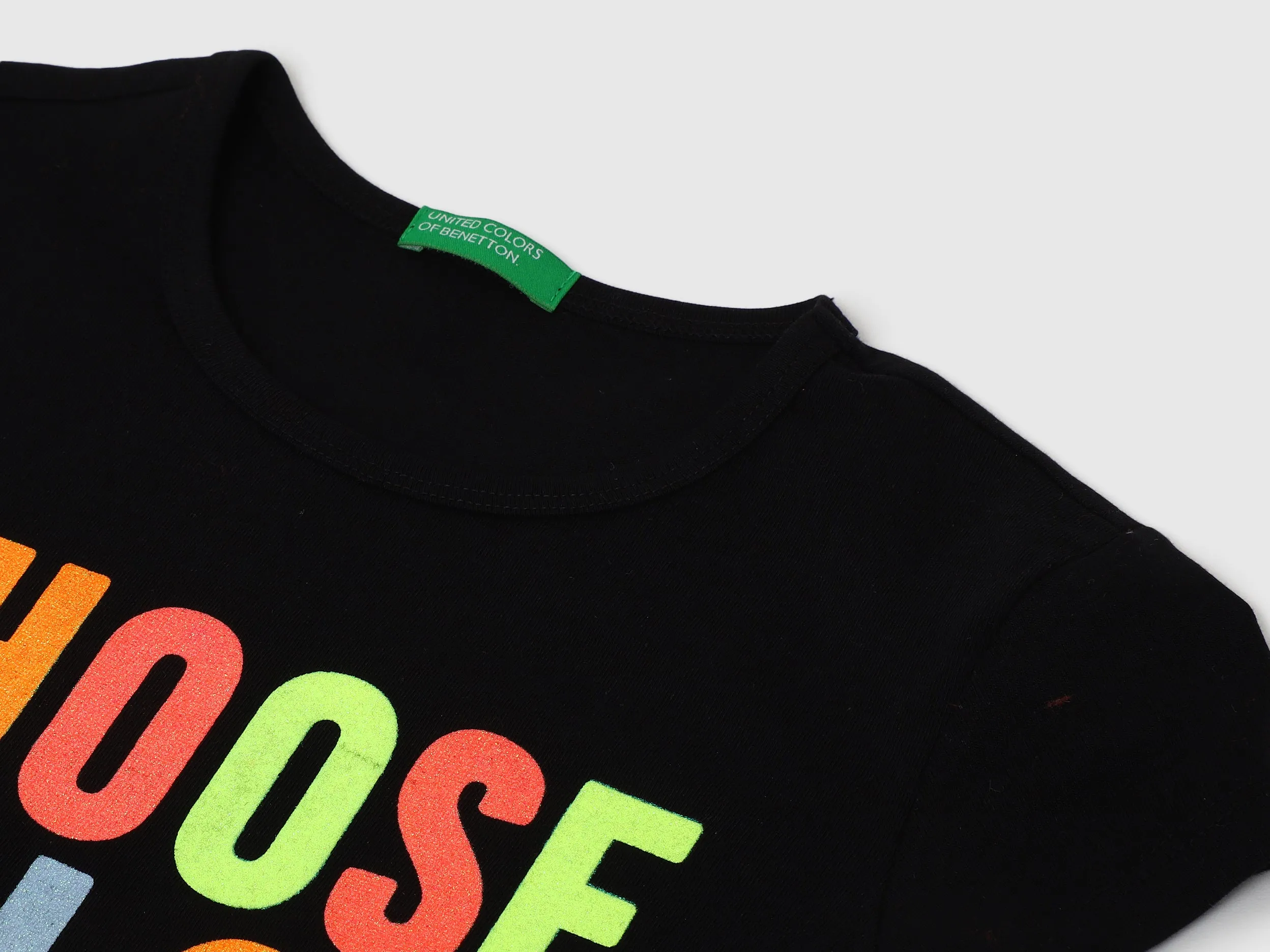 Girls Printed Round Neck Top