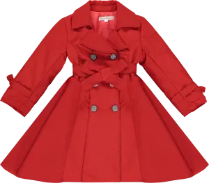 Girls Red Trench Coat