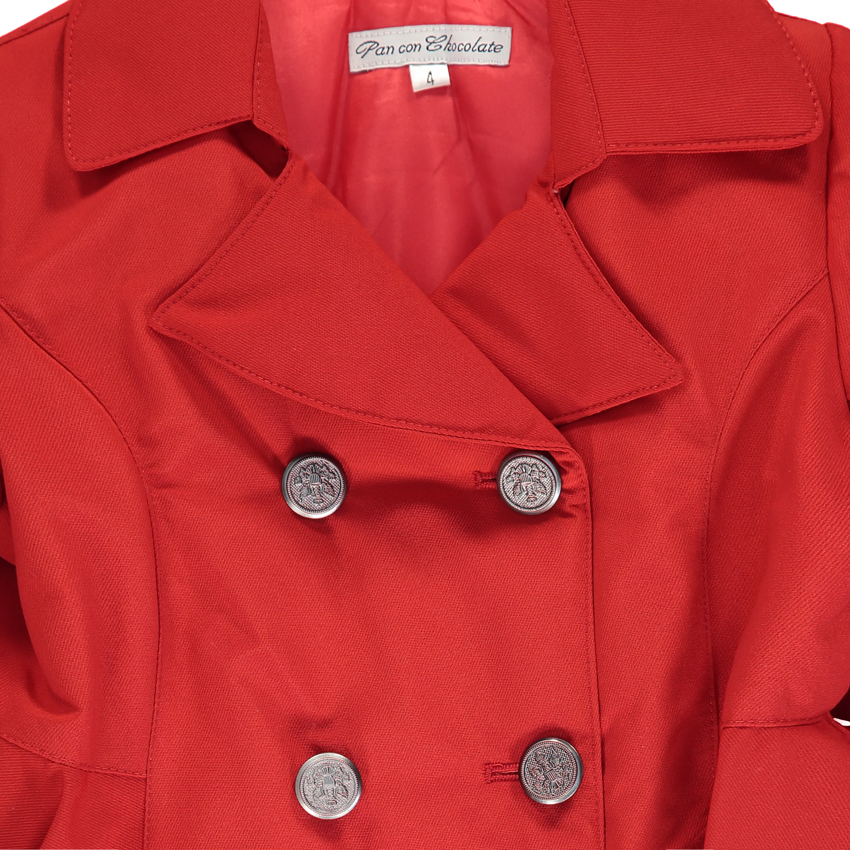 Girls Red Trench Coat
