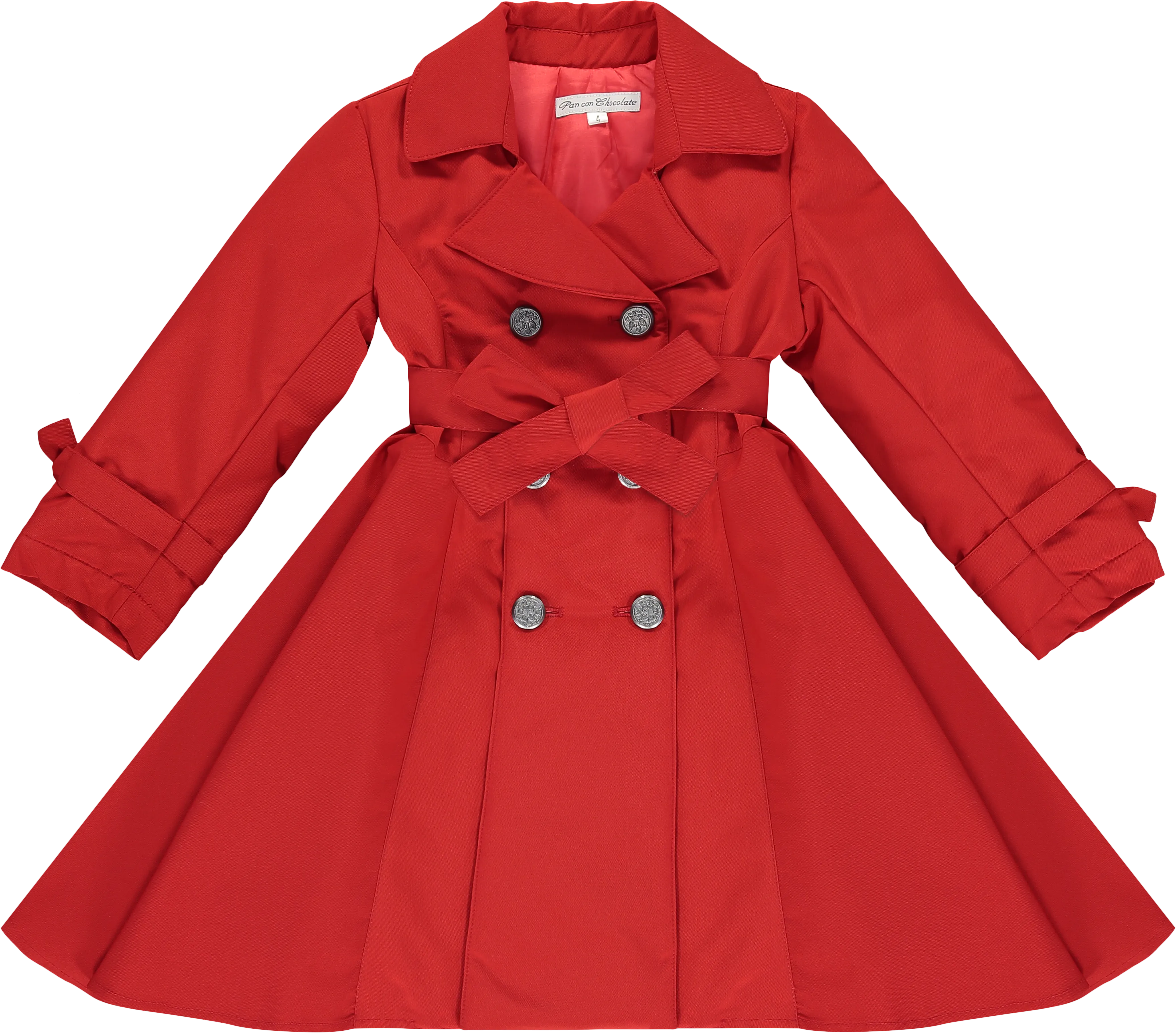 Girls Red Trench Coat