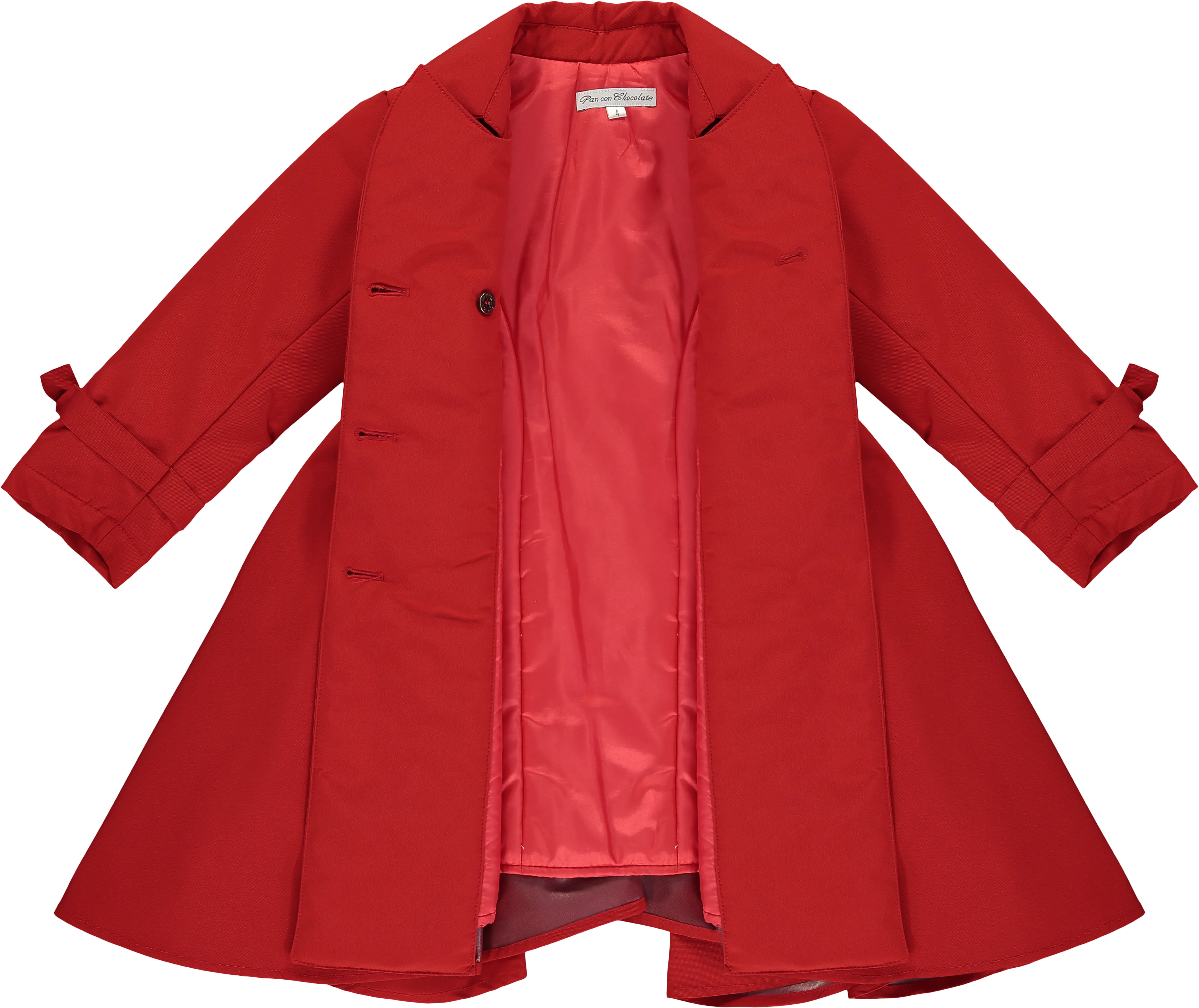 Girls Red Trench Coat