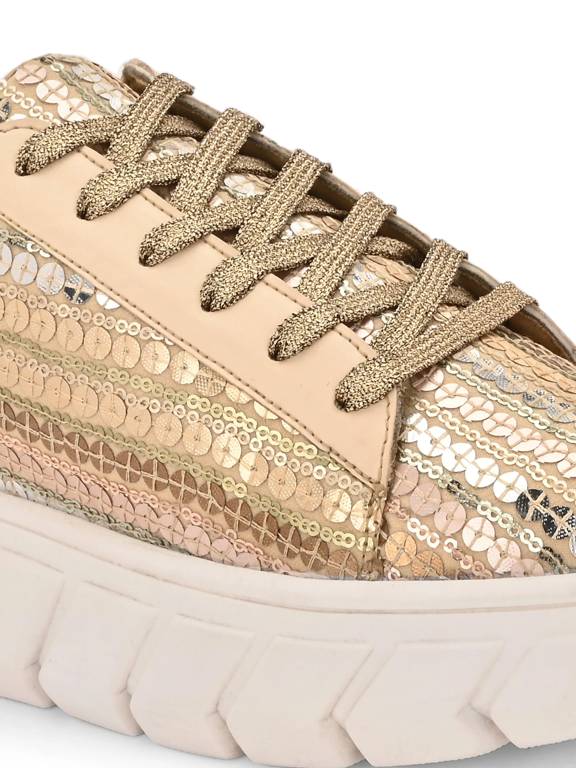 Golden Sequence Customized Ethnic Sneakers