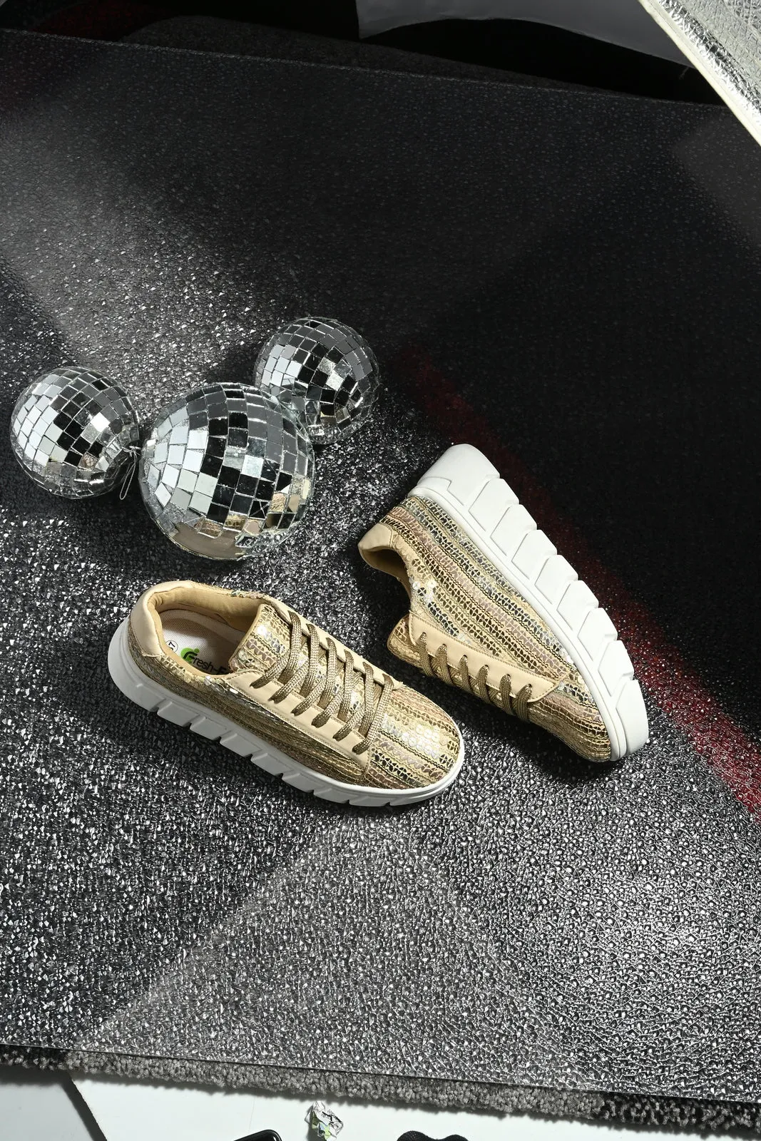Golden Sequence Customized Ethnic Sneakers