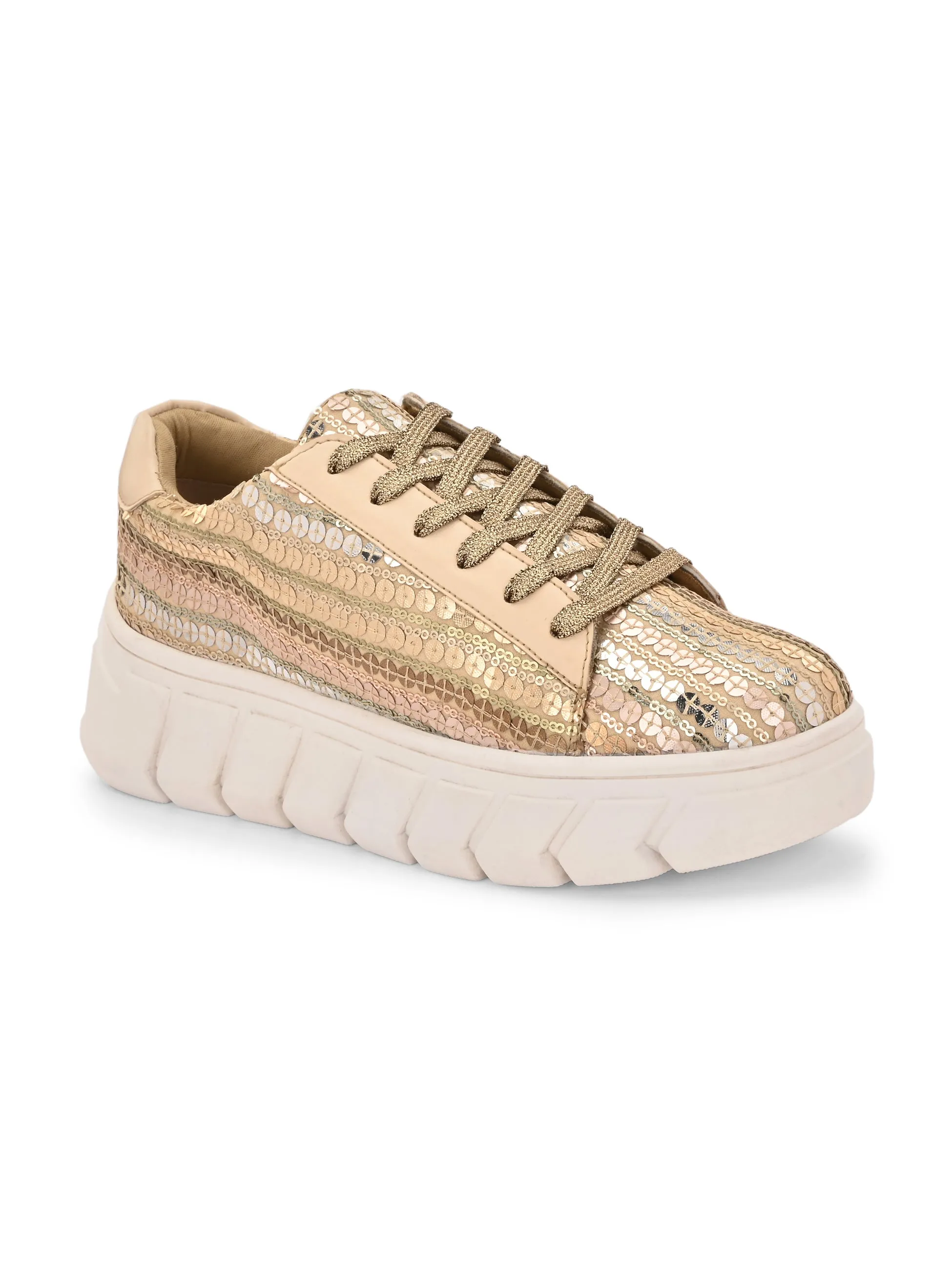 Golden Sequence Customized Ethnic Sneakers
