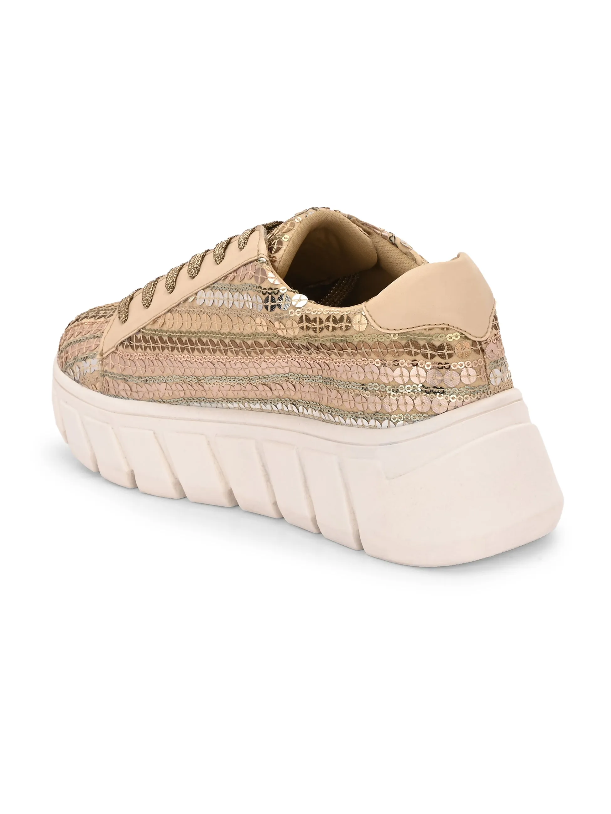 Golden Sequence Customized Ethnic Sneakers