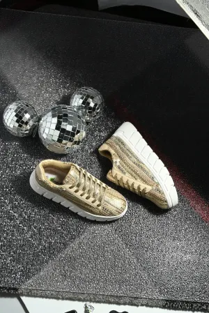 Golden Sequence Customized Ethnic Sneakers
