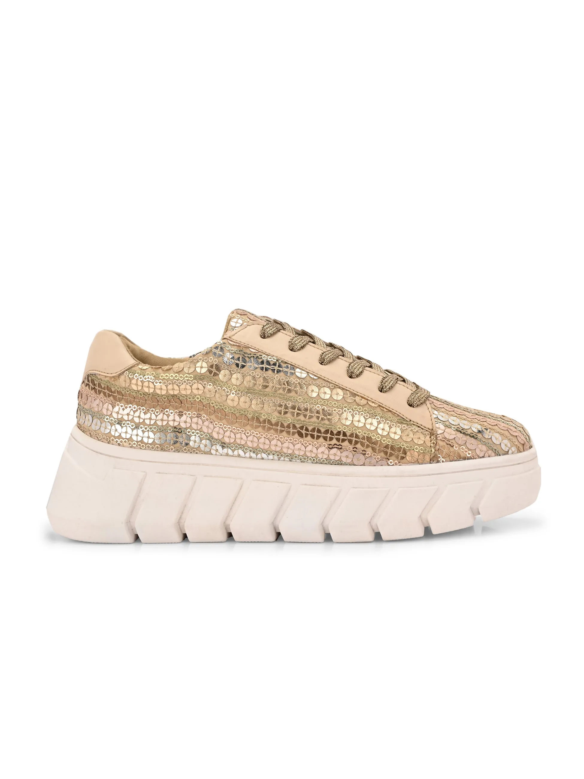 Golden Sequence Customized Ethnic Sneakers