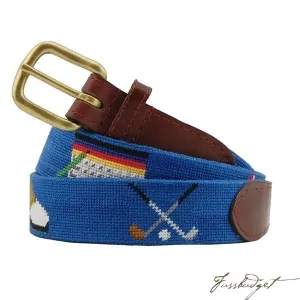 Golfer's Life Belt Needlepoint Belt