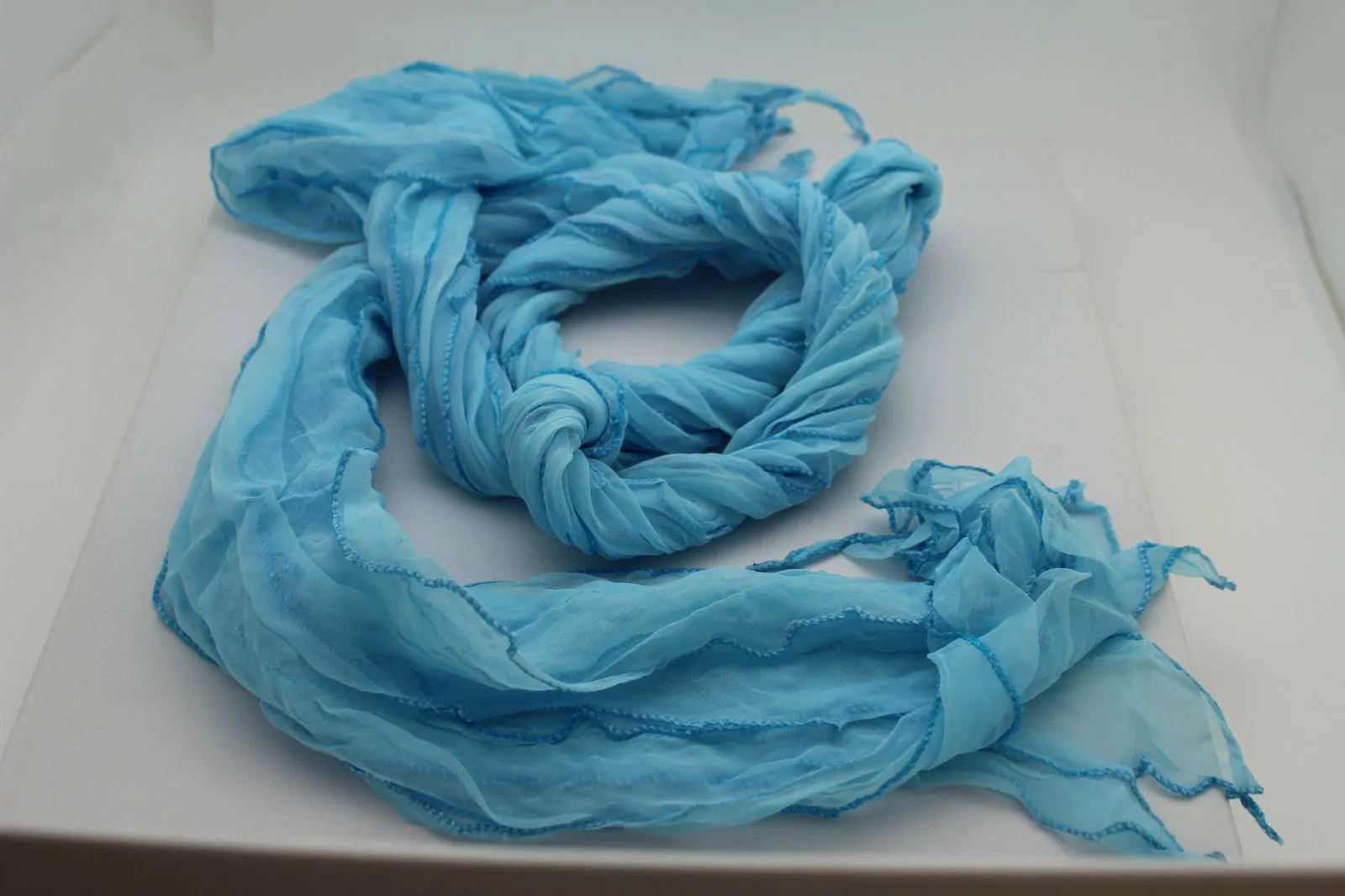 Green Black Purple Blue Long Soft Fabric Scarf Wrap Fancy Neck Tie Dressy