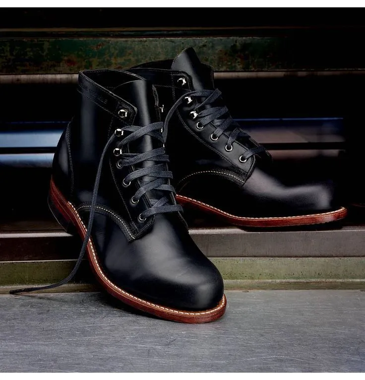 Handmade Black Casual Leather Ankle Boots for Men