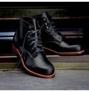Handmade Black Casual Leather Ankle Boots for Men