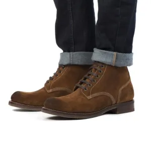 Handmade Brown Suede Ankle Boots for Men