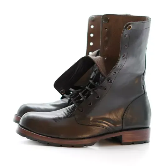 Handmade Lace-Up Full-Grain Leather Casual Ankle Boots