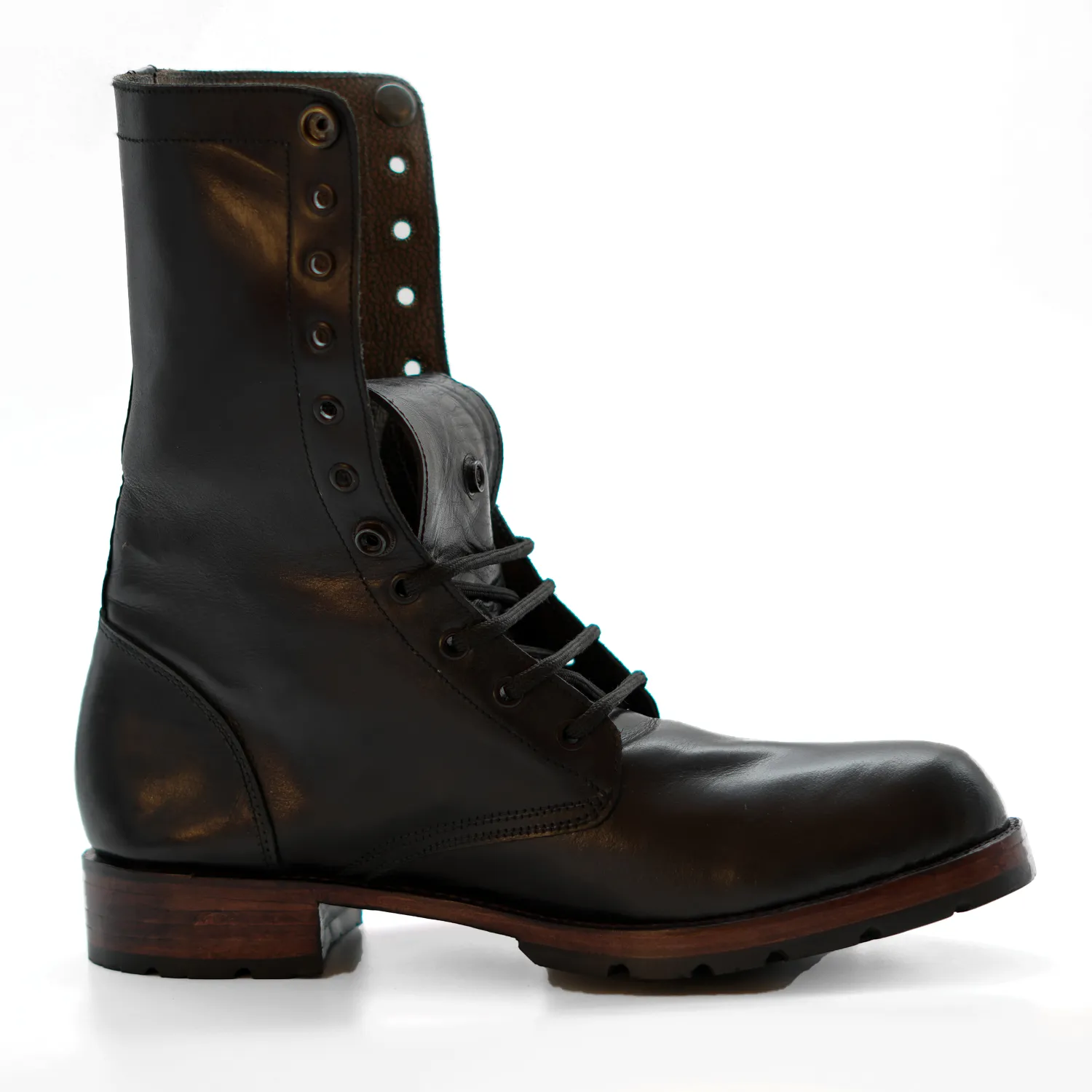 Handmade Lace-Up Full-Grain Leather Casual Ankle Boots
